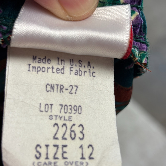 Vintage GW Graff Women's Classic Floral Secretary Pleated Skirt Size 12 Artsy - Picture 3 of 10